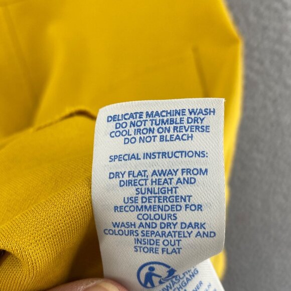 Boden Dress Womens 8R Yellow Fit & Flare Short Sleeve Ponte Knit Notch Neck Mini - Picture 8 of 12